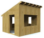 outdoor hideaway playhouse - free plans, drawings & instructions