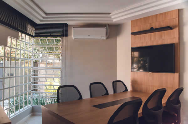 wall mounted AC unit in boardroom
