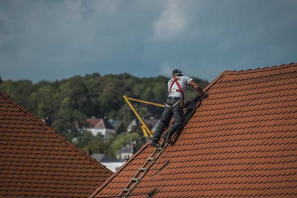 roofer working on a roof