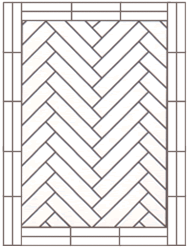 hardwood flooring single herringbone with two block border