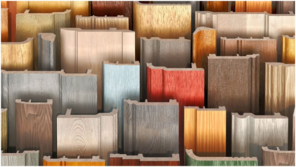 collection of different styles and colors of skirting boards