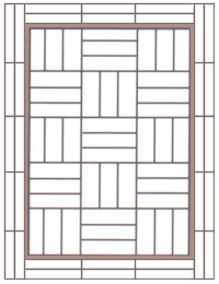 hardwood flooring square basket with two block border and feature strip
