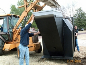 steel pre-fab storm shelter
