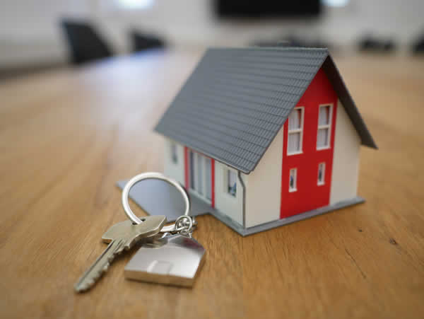 small house with a key