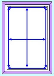 horizontal and vertical window frame measurement