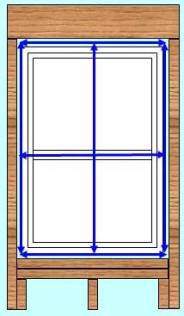 horizontal and vertical window rough-in measurement