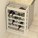 25 bottle wine rack with serving tray