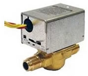 Hydronic hot water system zone valve