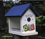 combination birdhouse and bird feeder
