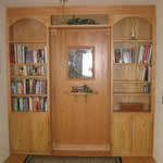 built-in bookcase around door plan