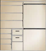drawers and rods closet organizer plan