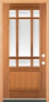 Exterior door with clear glass