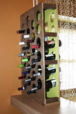 handcrafted wine rack