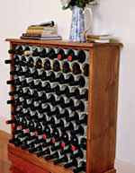 wine rack made with PVC pipe