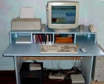 Plywood computer desk