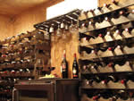 wine cellar with wine racks