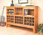 wine rack, server and buffet
