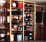 Adjustable storage shelves