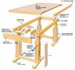collapsible workbench 2 - free plans, drawings and instructions