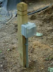 electrical receptacle in gardening or landscape