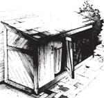 Firewood storage shed