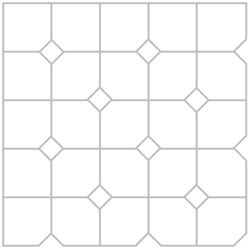 Hexed tile design, pattern, layout