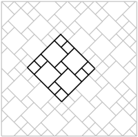 Pinwheel tile design, pattern, layout