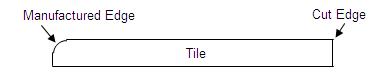 Manufactured Versus Cut Tile Edges