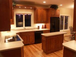 kitchen cabinets with a face-frame