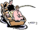 Men fishing in boat