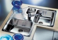 Corner mount kitchen sink