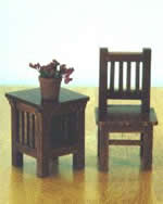 dollhouse furniture - chair and table.