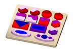 geometrical shapes toy board