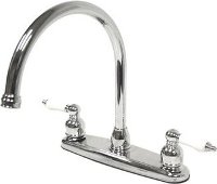 Goose neck spout kitchen faucet