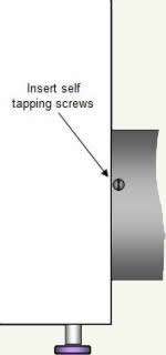 Self tapping screws inserted through dryer vent pipe