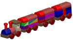 train made from multiple shapes