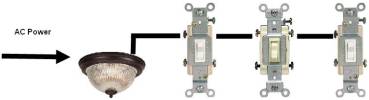 4 way switch with power to light fixture wiring diagram