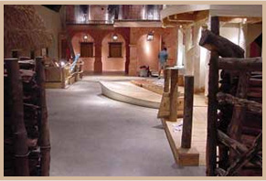 concrete museum floor before staining