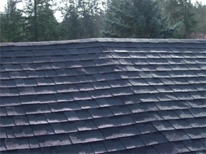 sagging shingled roof