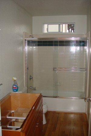 before bathroom remodel and home renovation