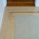 hardwood border for ceramic tile floor