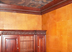 leather tiles on wall
