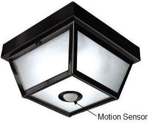 Light fixture with integral motion sensor