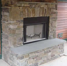 masonry fireplace