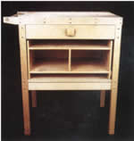 butcher block microwave oven table