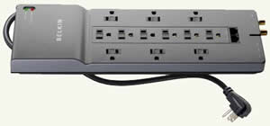 surge protector/suppression for electrical service, telephone lines, Ethernet and cable TV wiring