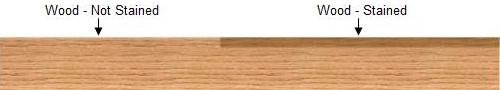 wood with and without stain