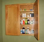wooden medicine cabinet