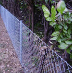 mesh and pipe fence