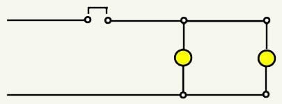 Electrical circuit with motion detector replacing the light switch